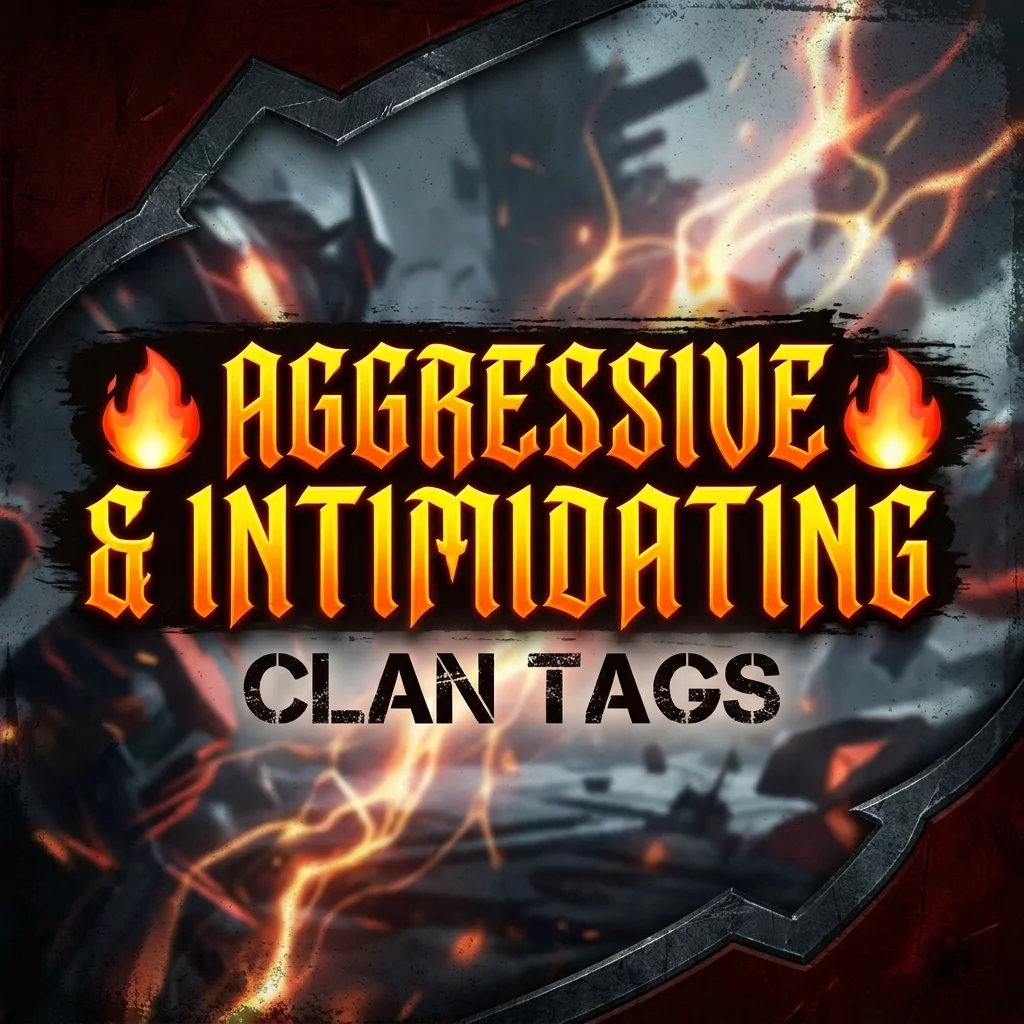 Aggressive and intimidating clan tags with bold, fierce, and powerful gaming ideas