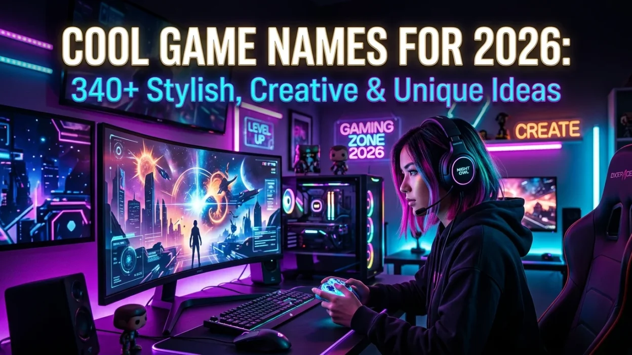340+ cool game names with stylish, creative, and unique gaming ideas for players in 2026