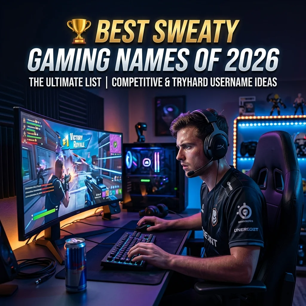 Best sweaty gaming names of 2026 with competitive, tryhard, pro-style, fierce, and unique ideas for gamers