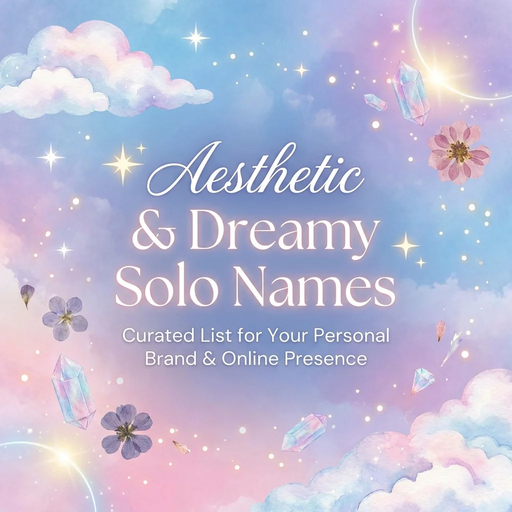 Aesthetic and dreamy solo names with soft, creative, and unique ideas