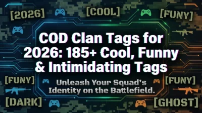 COD clan tags for 2026 featuring cool, funny, and intimidating ideas for gamers