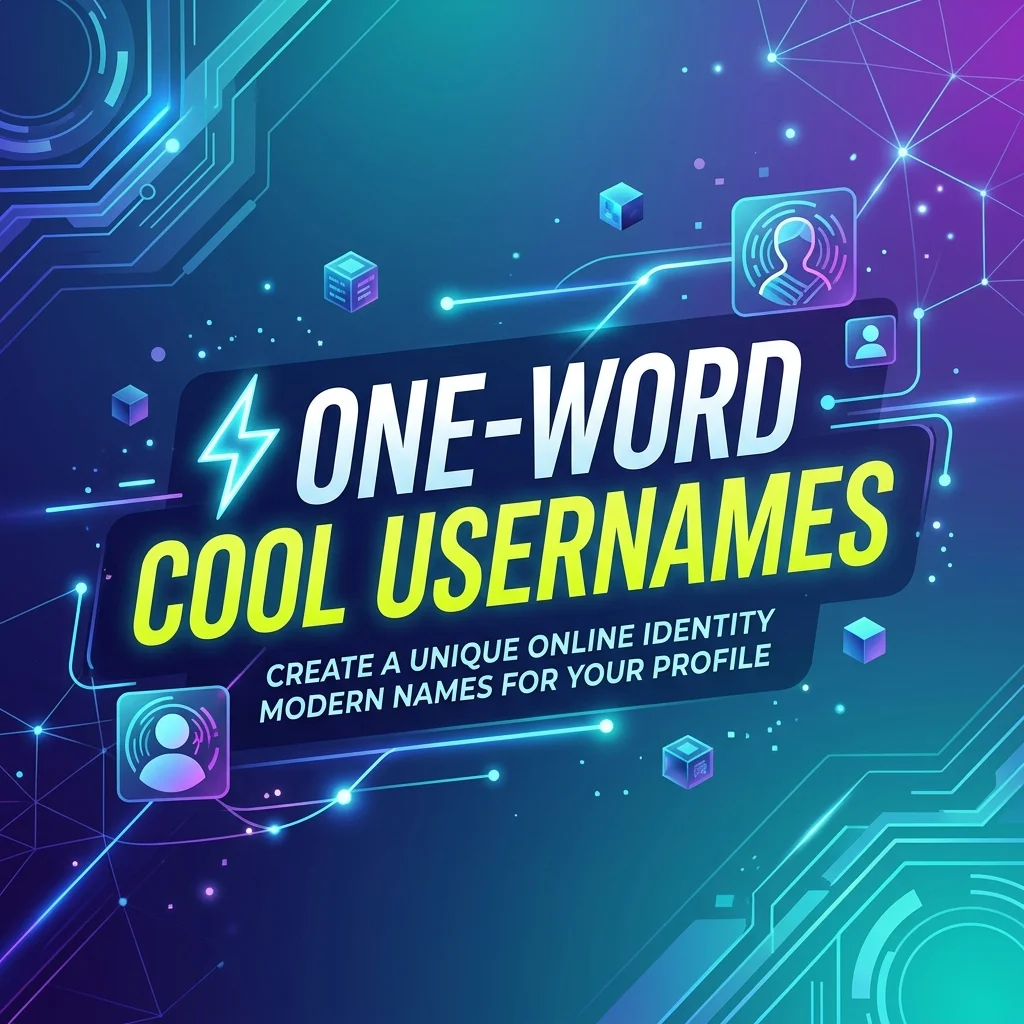 One-word cool usernames with stylish, unique, aesthetic, and memorable ideas for social media, gaming, and online profiles