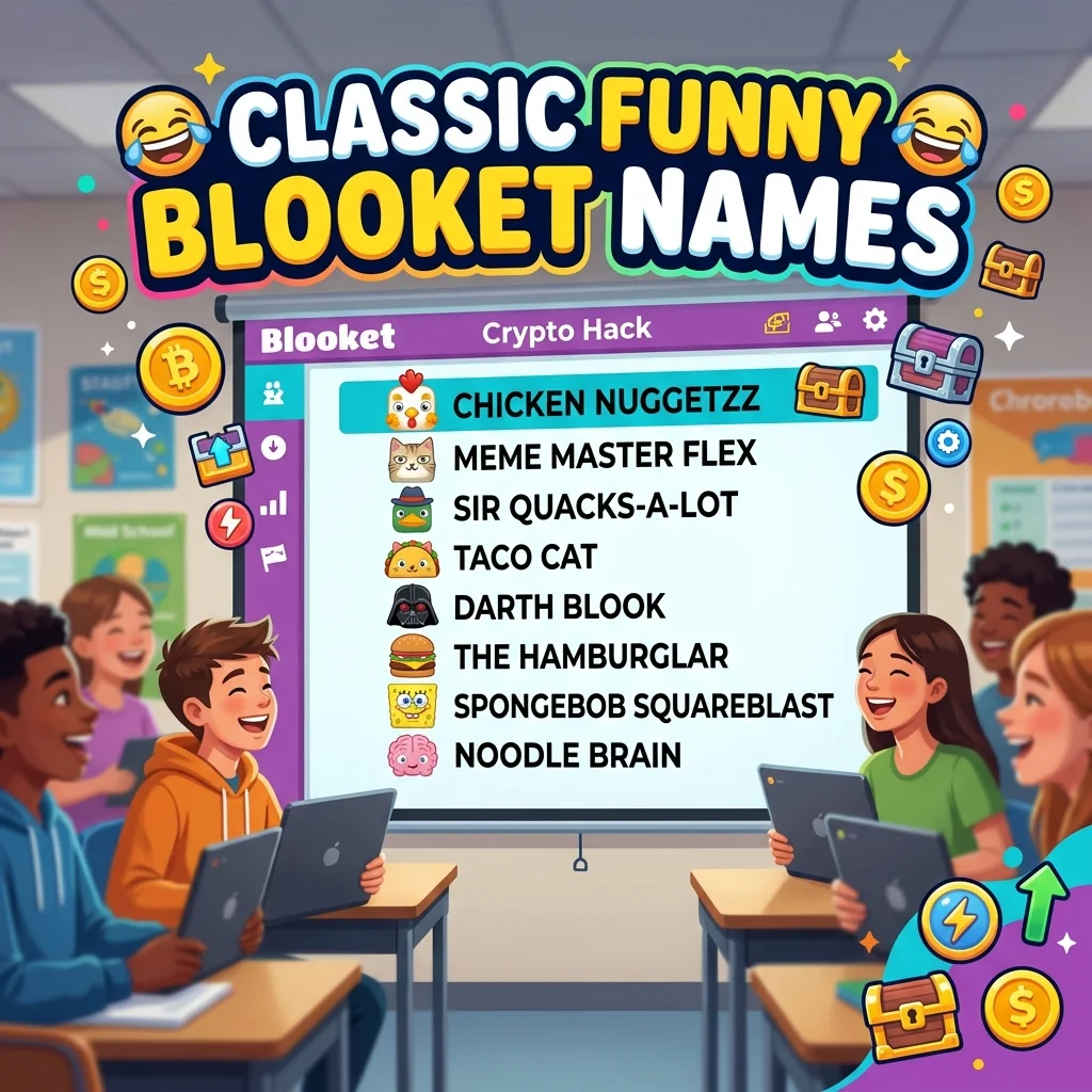 Classic funny Blooket names with clever, goofy, classroom-friendly, and timeless ideas for players in 2026