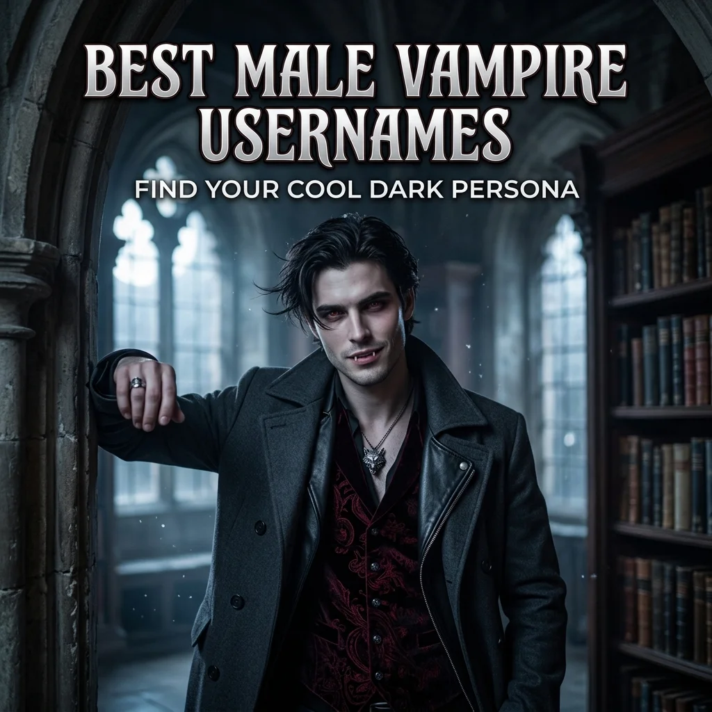 Best male vampire usernames with dark, gothic, mysterious, and powerful supernatural gaming name ideas