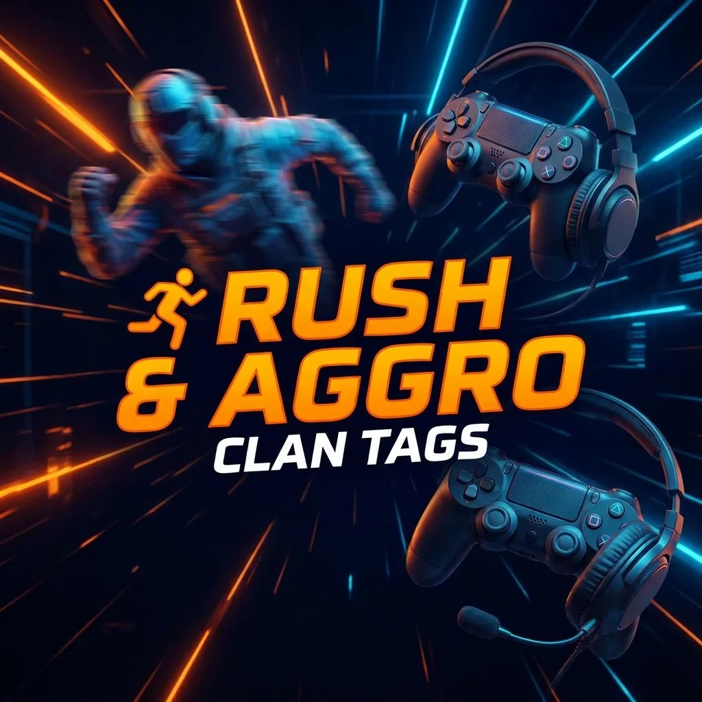 Rush and aggro clan tags with bold, fast-paced ideas for competitive gamers