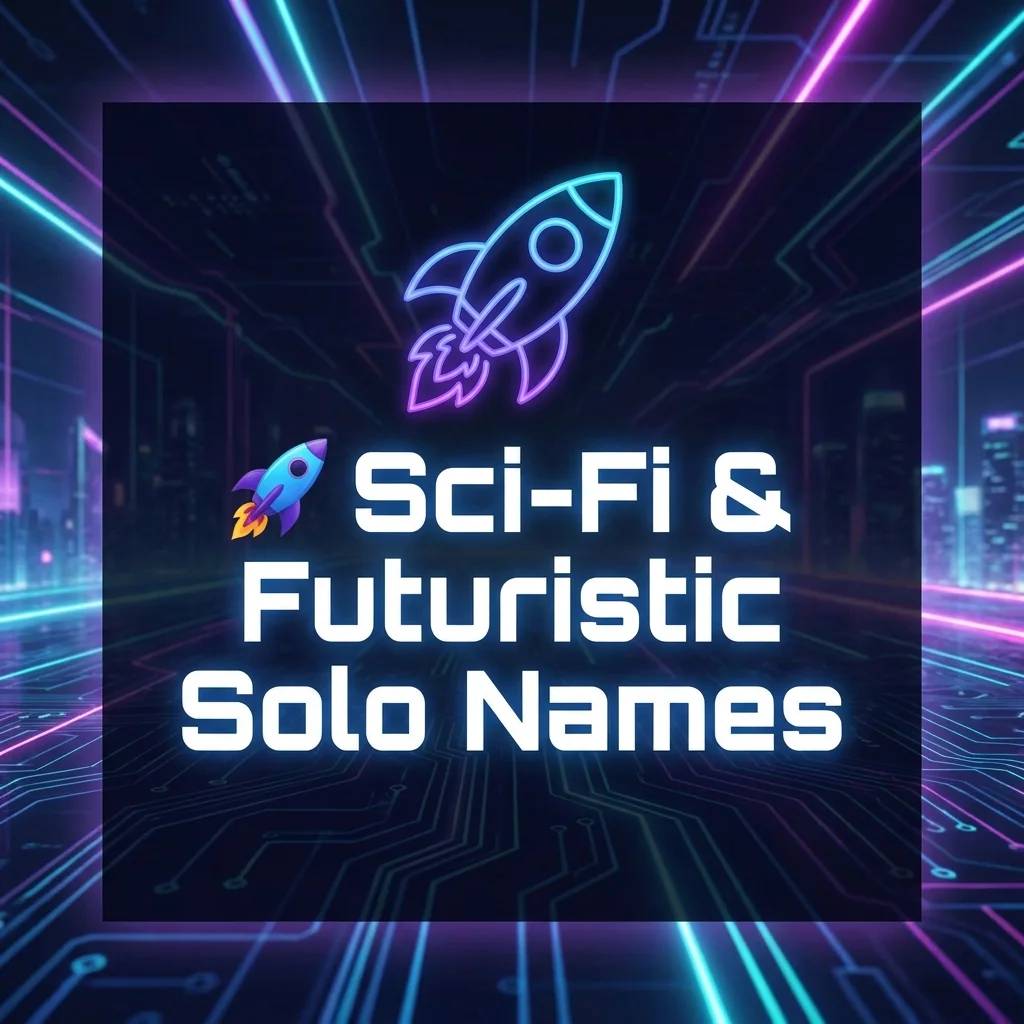 Sci-fi and futuristic solo names with creative cosmic, tech, and space-inspired ideas