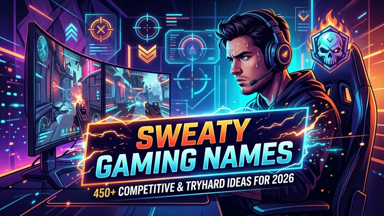 450+ sweaty gaming names for 2026 with competitive, tryhard, pro-style, fierce, and unique ideas for gamers
