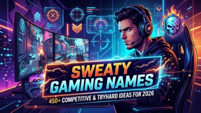 450+ sweaty gaming names for 2026 with competitive, tryhard, pro-style, fierce, and unique ideas for gamers