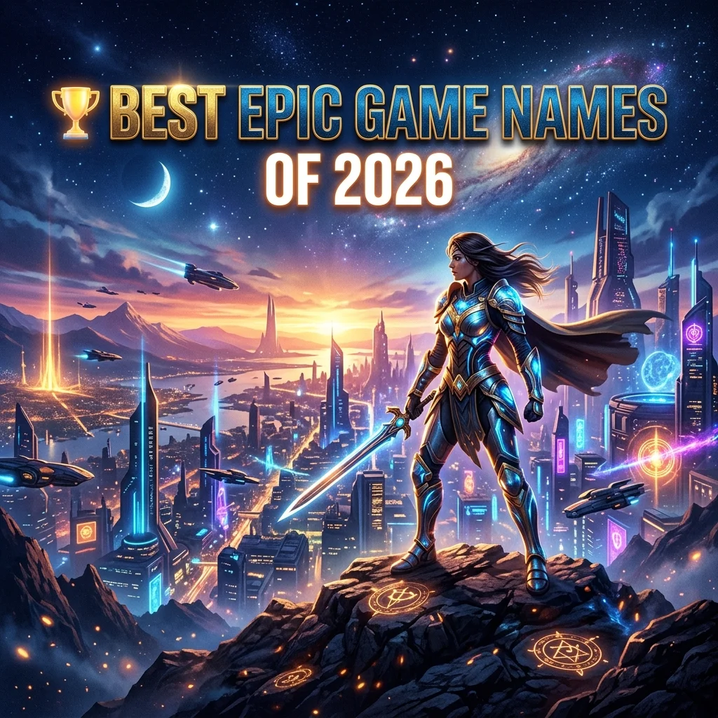 Best epic game names of 2026 with cool, creative, unique, powerful, legendary, and memorable ideas for gamers