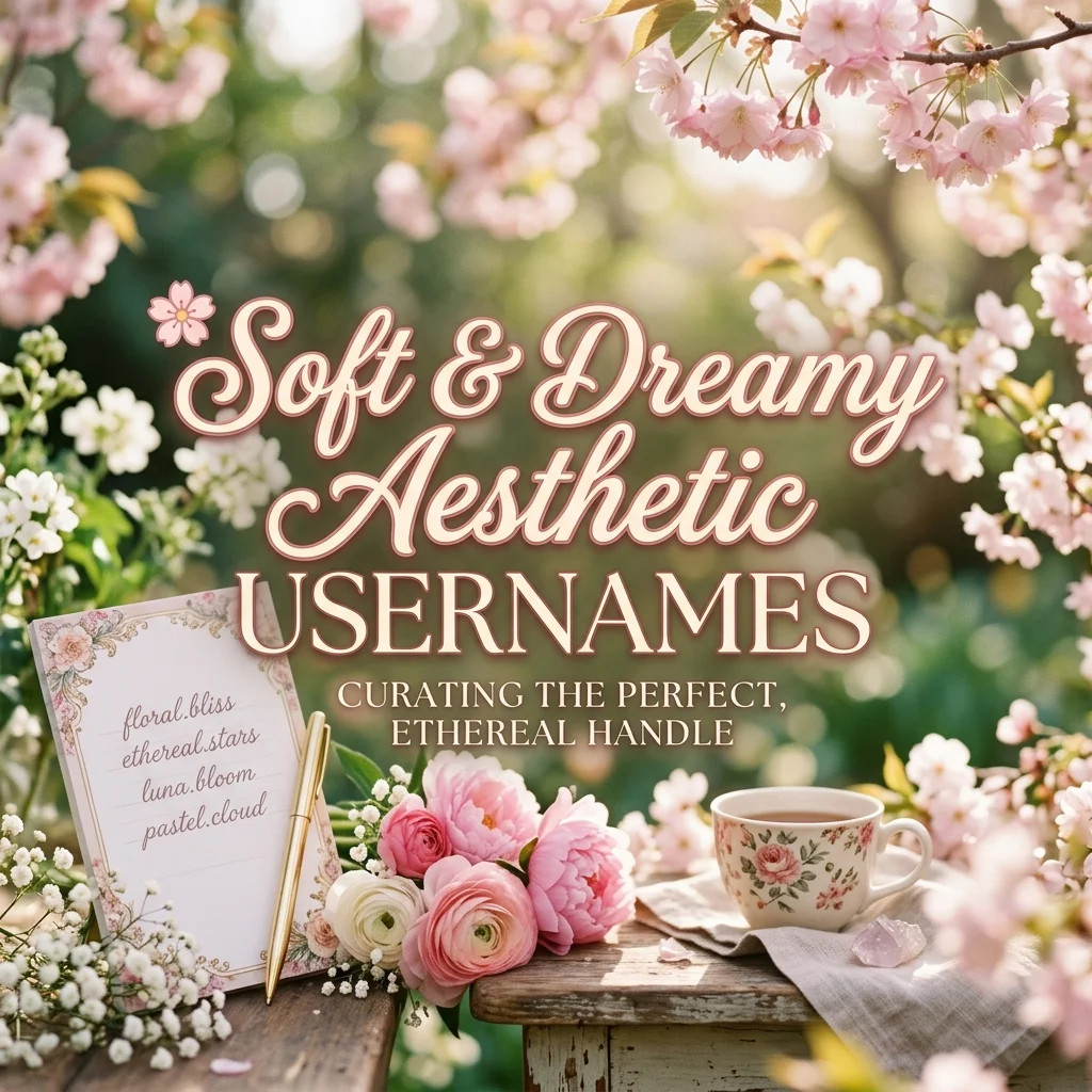 Soft and dreamy aesthetic usernames with beautiful, cute, gentle, creative, and unique ideas for Instagram
