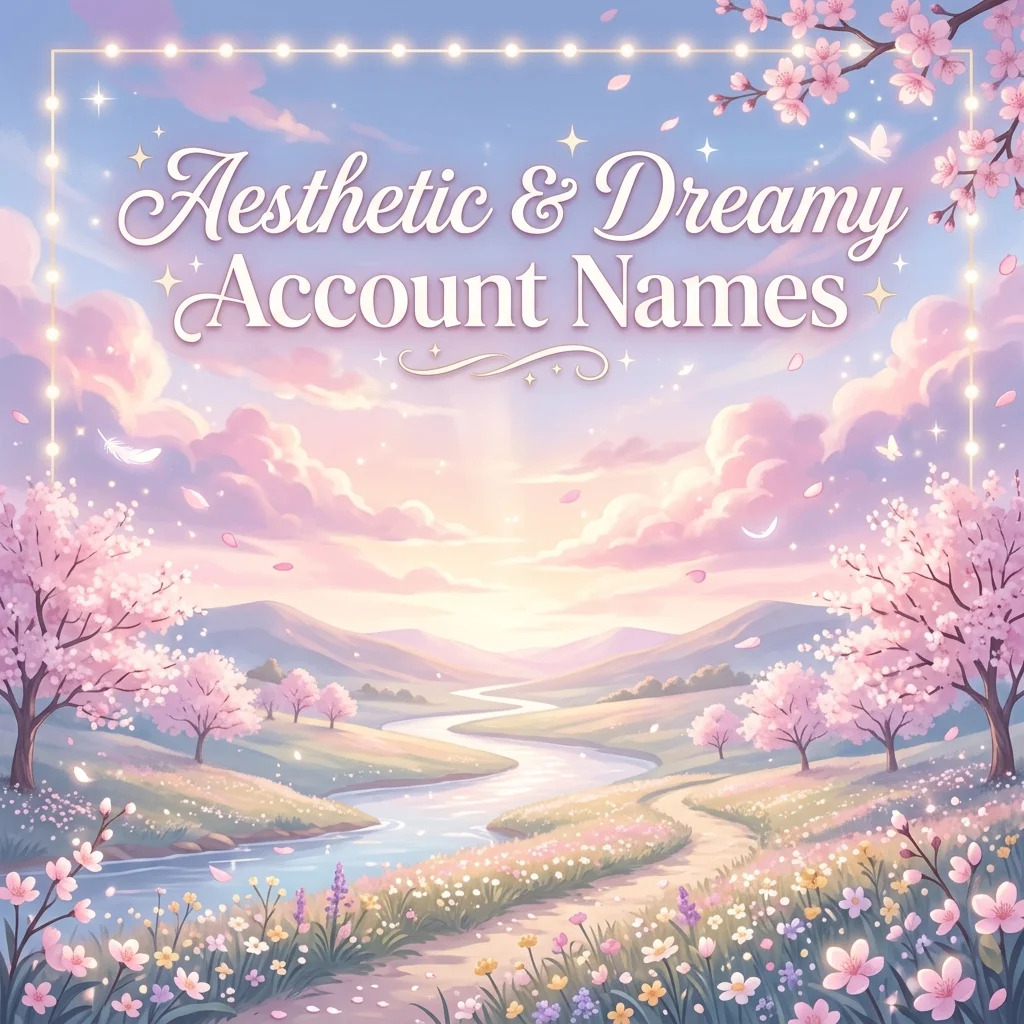 Aesthetic and dreamy account names with soft, beautiful, creative, cute, and unique ideas for Instagram