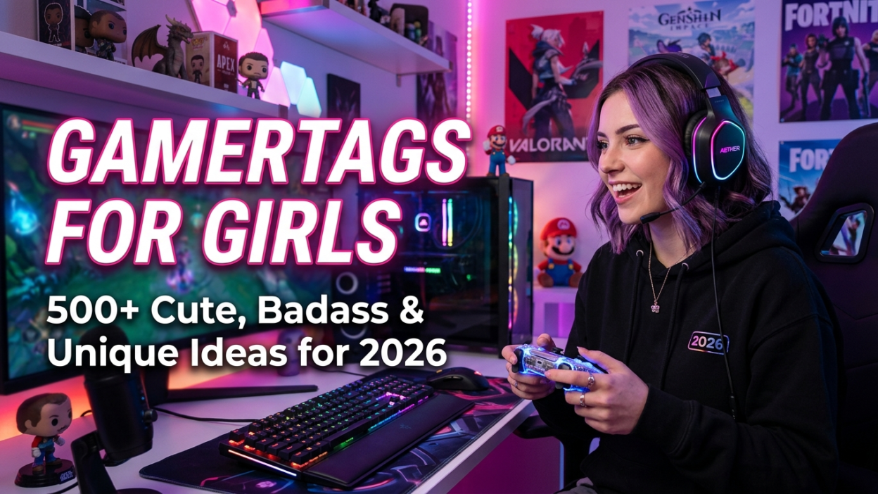 500+ gamertags for girls with cute, badass, unique, stylish, funny, and creative ideas for gaming in 2026