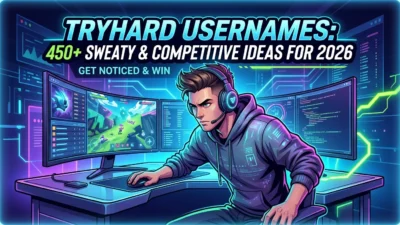 450+ tryhard usernames for 2026 with sweaty, competitive, pro-style, fierce, and unique ideas for gamers