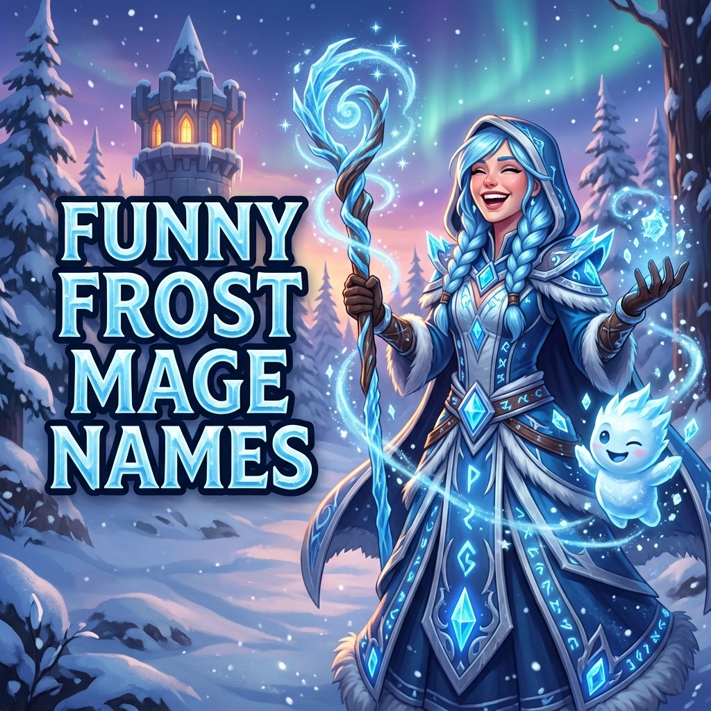 Funny frost mage names with hilarious, icy, magical, wizard, and creative ideas for fantasy characters