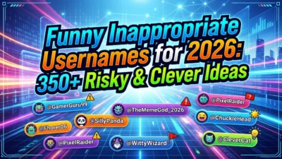 350+ funny inappropriate usernames for 2026 with risky, clever, cheeky, hilarious, and creative ideas