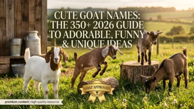 350+ cute goat names for 2026 with adorable, funny, playful, unique, and creative ideas