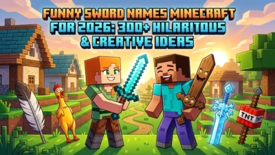 300+ funny sword names for Minecraft in 2026 with hilarious, creative, clever, cool, and unique ideas