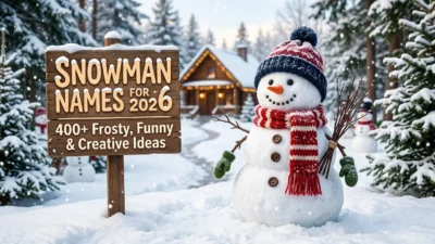 400+ snowman names for 2026 with frosty, funny, cute, creative, winter, unique, and magical ideas