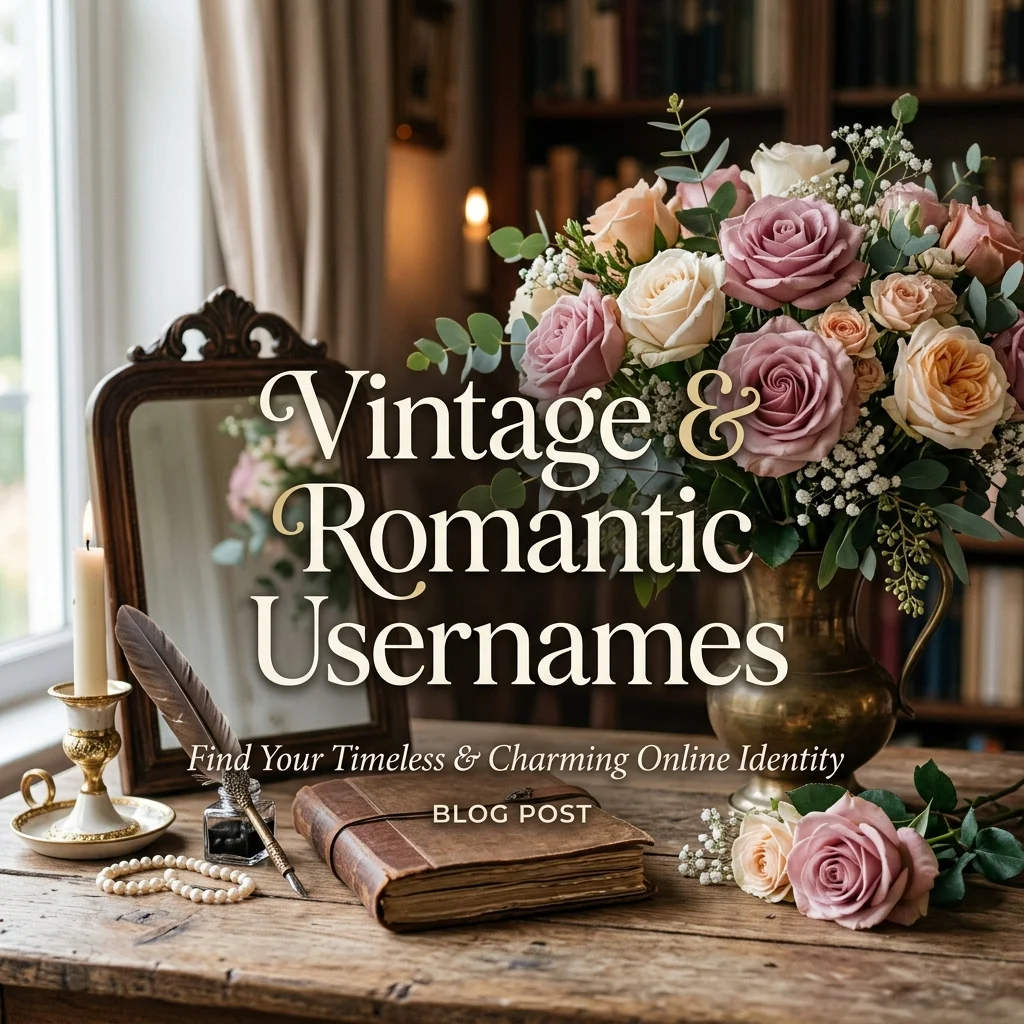 Vintage and romantic usernames with elegant, aesthetic, dreamy, beautiful, and creative ideas for Instagram