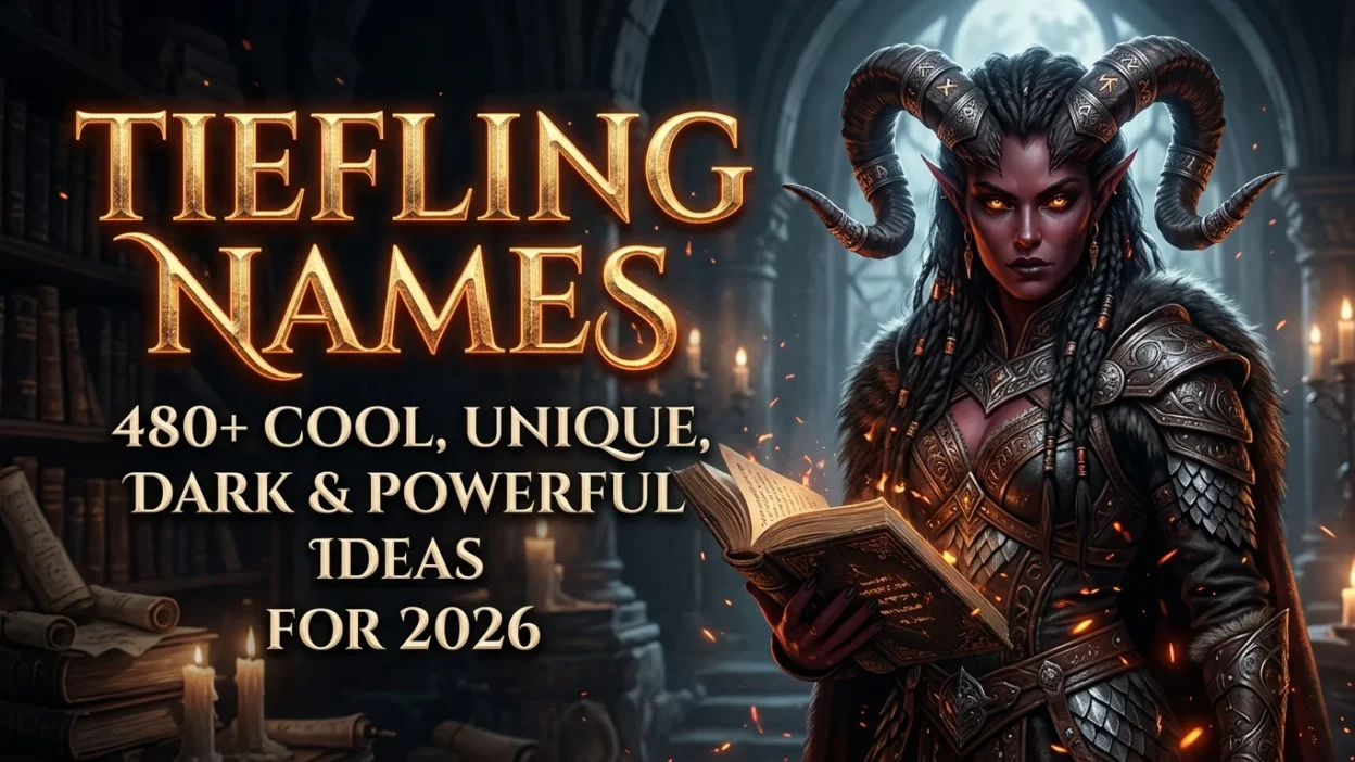 Tiefling names with 480+ cool, unique, dark and powerful ideas for 2026