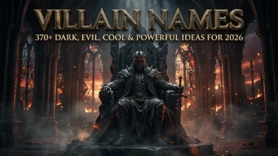Villain names with 370+ dark, evil, cool and powerful ideas for 2026